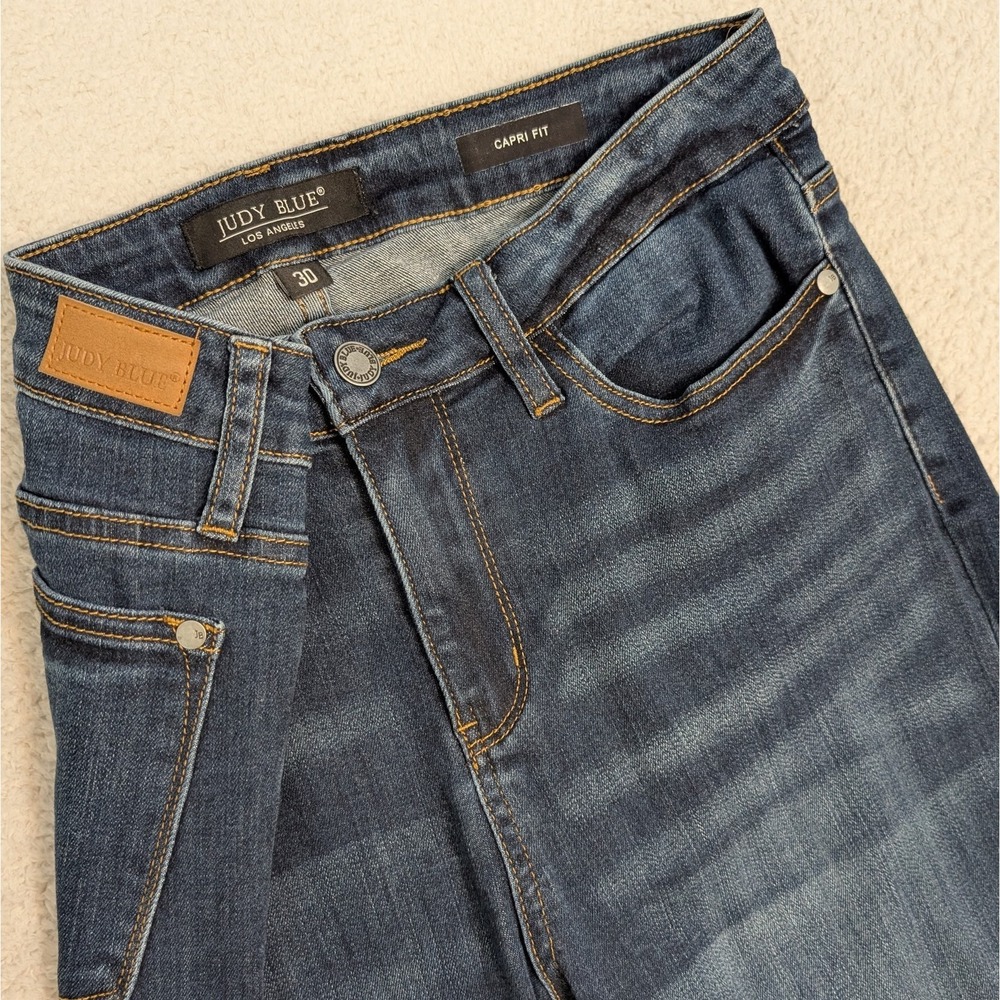 Judy Blue Skinny Fit Capri Jeans Women 30 (30x24) Stretch Ankle‎ Cropped Denim